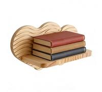 Genérico Heart-Shape Boho Wall Shelf, Wooden Aesthetic Heart Display Organizer, Wood Wall Shelves Boho Decor | For Bedroom Living Room Bathroom Kitchen Office Apartment Farmhouse Book Flower Pot