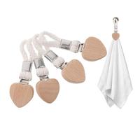 Generico Heart Shape Towel Clip No Drill Hanger Set, Hand Holder Loop 4 Piece Clothes Socks Hats Bathroom Kitchen Bedroom Travel | Perfect Suitable Ideal For Usages Scenarios