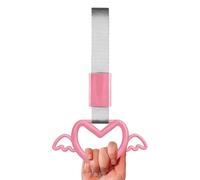 Generico Heart Shaped Car Handle Straps - 2 Pack Decorative Vehicle Hand Grip, Stylish Interior Exterior Ornament, Love Design Accessory for Girls Women | Auto Cabin Mirror Hanging Decoration