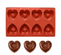 Generico Heart Shaped Silicone Mold | 8-Cavity Silicone Baking Pan,Baking Mold | for Candy Making Party Treats Resin Art Craft Kitchen Valentine's Day Holiday Cake Decorating