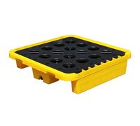 Generico Heavy-Duty Chemical-Resistant Spill Tray with Removable Grid - Efficient Oil Drum Containment & Safe Liquid Management Solution for Industrial Use, Easy Cleanup & Spill Control
