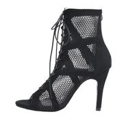 Generico Heels Dance Scarpe con Tacco Alto Donna Sandali Mesh Eleganti a Punta Aperta con Lacci 7/10 cm per anza Spettacolo e Serata