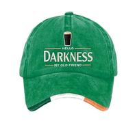 Generico Hello Darkness My Old Friend Hat - Adjustable Baseball cap | Irish Beer Print St. Patrick’s Day Twill Hat Lightweight Comfortable | Unisex Outdoor Casual Sports cap Gift for Men Women