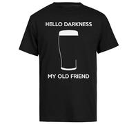 Generico Hello Darkness My Old Friend T-Shirt A Maniche Corte da Uomo Nera da Uomo