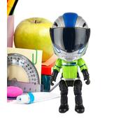 Generico Helmet Figure, Articulated Movable Joint Design Realistic Display Collectible Short-Tail Motorcycle Toy, Transforming Rider Model Figurine 0g | Resin Rider Desk DecorOK