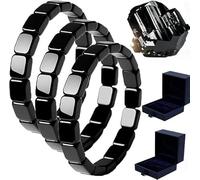 Generico Hematite Bracelet Men, Hemys Hematite Bracelet for Men, 2026 Upgrade, Be Focused, Strong, Restore Confidence & Edge, Gifts for Dad, Husband, Boyfriend (3pcs)