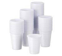 Generico Hermes Shop 1000 Bicchieri Plastica Bianchi 200 cc Bicchiere Polistirene Monouso per Acqua 10cf x 100 pezzi