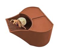 Genérico Hermit Crab Habitat, 2-in-1 Burrow Šanctuary Feeder with Double Food Bowls, Textured Climbing Ramp and Observation Window, Hermit Crab Enclosure Setup Accessories, 1 Sanctuary
