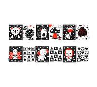 Generico High Contrast Book - Soft Black And White Cloth Book for | Sensory Educational Activity Crib Toy for Visual Development, Tummy Time, Early Learning Gift