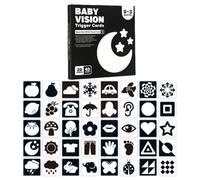 Generico High Contrast Cards, Black White Flashcard, Visual Brain Toy | High Contrast Flashcard, Black White Visual Stimulation Card, Early Brain Development Activity, Infant Sight Toy