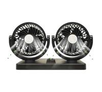 Generico High Velocity Wind - Portable Car Fan, Resistant Shell for Off Road Stability, 2 Head Frame, USB Cooling Device with Integrated Multi Angle Positioning, Vehicle Fan for RV