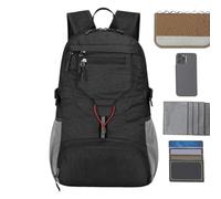 Generico Hiking Daypack, Waterproof Travel Bag for Women and Men, Small Compact Folding Backpack with Reflective Stripes for Outdoor Sports, Cycling, and Biking 11.42x5.51x17.32 Inches