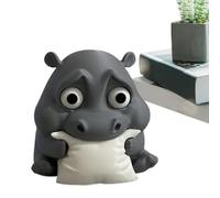 Generico Hippo Pillow Toy, Plush Decor Figure, Soft Bite Style Ornament with Cute Animal Design, Comfortable Fabric Decoration with Lightweight Fill System, Room Accent Toy for and Home Use
