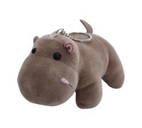 Generico Hippo Plush Keychain Soft Cute Plush Animal Keychain Clip Charm
