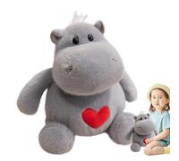 Genérico Hippo Stuffed Animal - Stuffed Hippo Plush | Decorative Soft Throw Pillow | Animal Throw Pillow | Cute Plush Toy For Kids, Birthday Decoration, Easter Basket Filler