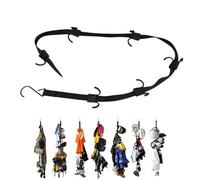 Generico Hockey Equipment Drying Rack - 0.98x65.75 Inches Strap Organizer Storage Rack - Hockey Equipment Strap, Drying with 12 Hooks, Portable Football Catcher Sports Gear Organizer