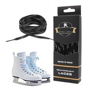 Generico Hockey Skate Laces - 84in Woven Fiber Waxed Durable Strong | Adjustable Tightening Replacement Shoelaces for Ice Roller Skates Performance Sports Training Gear Men Women Kids