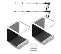 Generico Hockey Stick Holder,2 Pieces Horizontal Hanger | 4.3x4x3.3cm Aesthetic Racks, Hockey Stick Wall Rack with Anti-Scratch Pad | Widely Applicable for Room Garage Sports Equipment Gear