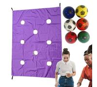 Generico Hole Tarp Attività di Team Building | Attività Di Gruppo Con 6 Palline,Attrezzatura Sportiva Esterna Per Eventi Comunitari, Formazione Aziendale e Scuole