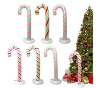 Generico Holiday Blowup, Tall Vertical Festive Marker, Oversized Cane Shaped Display, Safety Water Filled Foundation, Backyard Celebration Design, Ideal for New Year Garden Illuminator