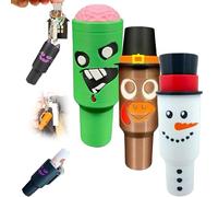 Generico Holiday Edition Mini Tumbler Keychain Container, Halloween Mini Cup Keychain Chapstick Holder, Halloween Keychains for Backpack Decor for Women Men (3pcsB)