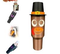 Generico Holiday Edition Mini Tumbler Keychain Container, Halloween Mini Cup Keychain Chapstick Holder, Halloween Keychains for Backpack Decor for Women Men (1pcsE)