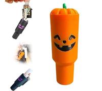 Generico Holiday Edition Mini Tumbler Keychain Container, Halloween Mini Cup Keychain Chapstick Holder, Halloween Keychains for Backpack Decor for Women Men (1pcsA)