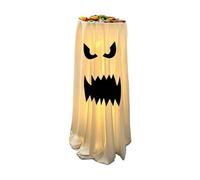 Generico Holiday Front Door Decor - Ghost Candy Holder, LED Halloween Ornament, Spooky Display Stand | Decorative Seasonal Accessory for Homeowners Renters Women Men Yard Patio Courtyard Garden Home