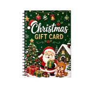 Generico Holiday Greeting Keepsake Booklet Christmas Card Gift Book | Christmas Gift Card Holder Book Christmas Card Gift Book for Adults Teens Kids Home Office Dorm School Party