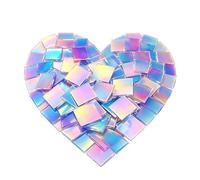 Generico Holographic Acrylic Cube - Double Sided Rainbow Sheet | Mini Light Refracting Prism | For Craft Decoration Jewelry Display, Small Colorful Block, Art Supply Gift