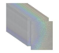 Generico Holographic Sticker Sheets - A4 Rainbow Overlay Film Pack, 20 Pieces Adhesive Decal Paper, Simple Cutting Craft Material, Glossy Iridescent Effect | Strong Smooth, Artistic Design Supply