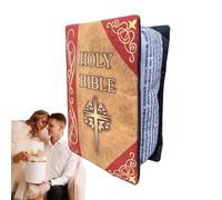 Generico Holy Bible Pillow Book Plush - Pillow Decor Opens To Reveal Verses Soft | Books Pillows, Holy Pilloww Book Classic Plush Toy, Openable Books Plushs Pillows, Children's Bible Toy
