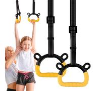 Generico Home Gymnastic Rings - ABS 13.5x10.5x6.5cm | Adjustable Strap 100cm Portable Gym Rings Set | Sturdy Indoor Outdoor Fitness Equipment for Strength Training Exercise Bodyweight Workout