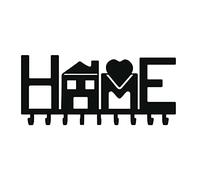Generico Home Portachiavi da Muro in Metallo con 9 ganci, Sagoma a forma di casa e cuore, Appendichiavi da Parete moderno per Ingresso, Cucina, Garage, Idea Regalo, Arredamento Casa (Casetta1)