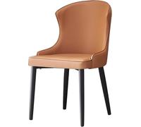 Generico Home Sedia con schienale in pelle Bar Ristorante Negoziare Reception Balcone Camera da letto Salotto(Orange)