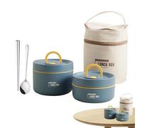 Generico Home Stackable Stainless Steel Compartment Snack Box - Multi Layer Lunchbox, Portable Food Container With Lunch Bag, Stackable Leakproof Stainless Steel Food Container, Snack Compartment