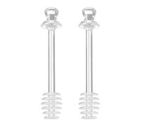 Generico Honey Dipper | 2X Honey Stirring Tool | Kitchen Tools Cleear Stir Wand for Collecting, Dispeensing, Mixing Jam, Beverages, Pot Jar Containerss