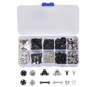 Generico Hook Eye Closure, Bra Clasps Types, 4.92x2.48 inches Replacement Invisible Fabric Buttons, Sturdy Secure Fasteners, Easy Sew Design for Bra Men Garment Trouser Underwear Collars Women