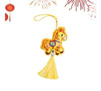 Generico Horse Ornament - Imitation Embroidery Charm, Home Decor Element Living Areas, Office Staircase Wall Display | Garden Backyard Decoration Gift Hanging Accessory Event Planner Wallet Backpack
