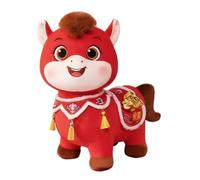 Generico Horse Plush | 7.9In Cute Adorable Chinese Design Doll | Auspicious Soft Stuffed Animal Plush Fabric Decorative Collectible | Kids Chinese New Year Party Decor Gift