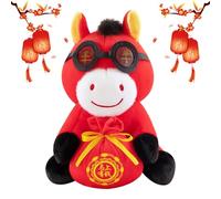 Generico Horse Plush,New Year Blessing Souvenir,Year Of 2026 Symbol Of Prosperity Horse Mascot Plush - Meaningful Gift Option For Car Home Office Bedroom Living Room Sofa Couch