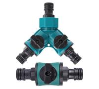 Generico Hose Splitter 2 Way, Garden Hose Connector, Quick Release in Line Shut off Valve for Outdoor Faucet Irrigation & Car Washing