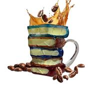 Generico Hot Tea Mug,Retro 3D Colored Book Design Glass Cups For Beer - Multifunctional Kitchen Accessory, Comfortable Grip Wine Drinkware Mugs For Whiskey Beer Juice