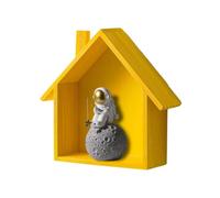 Generico House Shaped Box, 25x8x24cm Rustic Wooden House-Shaped Wall Storage, Multi-Functional Design Farmhouse Home Sign, Charming Small Nursery Shelf Decor For Kid's Room, Wedding, Living Room