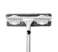 Generico Household Telescopic Window Cleaning Tool with Long Handle Brush Glass Washer Mop for Efficient Indoor Cleaner(Gray 1 mop 3 Cloth)