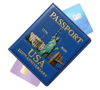 Generico Housse Passeport Étanche En Cuir - Porte-Documents De Voyage Léger Et | Protection Passeport Et Cartes D’Identité, Pour Femme Homme Enfant Famille | Accessoire Voyage Sécurisé