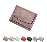 Generico Houtangduty Mini Wallet, Houtndguter Rfid Wallet, Foldable Slim Compact Card Holder Organizer Pocket with Coin Pouch (Coffee)