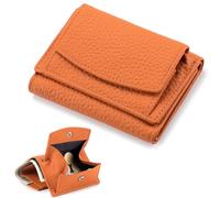 Generico Houtangduty Mini Wallet, Houtndguter RFID Wallet, New Leather Rfid Blocking Card Holder Organizer Pocket Mini (Orange)