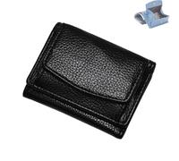 Generico Houtangduty Mini Wallet, Mini Wallet for Woman, Houtndguter 2025 New Leather Rfid Blocking Card Holder (BLACK)