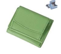 Generico Houtangduty Mini Wallet, Mini Wallet for Woman, Houtndguter 2025 New Leather Rfid Blocking Card Holder (GREEN)